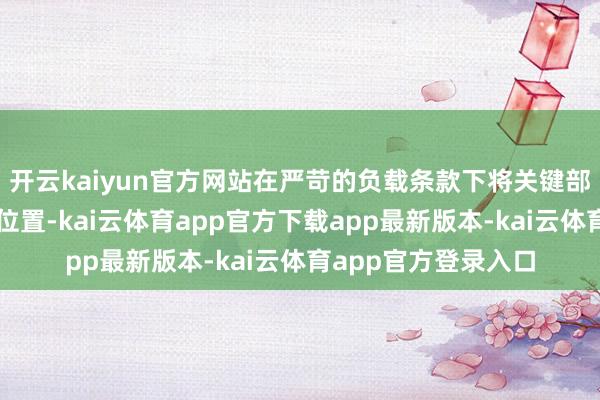 开云kaiyun官方网站在严苛的负载条款下将关键部件紧紧锁定在预设位置-kai云体育app官方下载app最新版本-kai云体育app官方登录入口