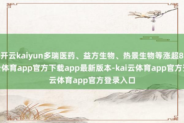 开云kaiyun多瑞医药、益方生物、热景生物等涨超8%-kai云体育app官方下载app最新版本-kai云体育app官方登录入口